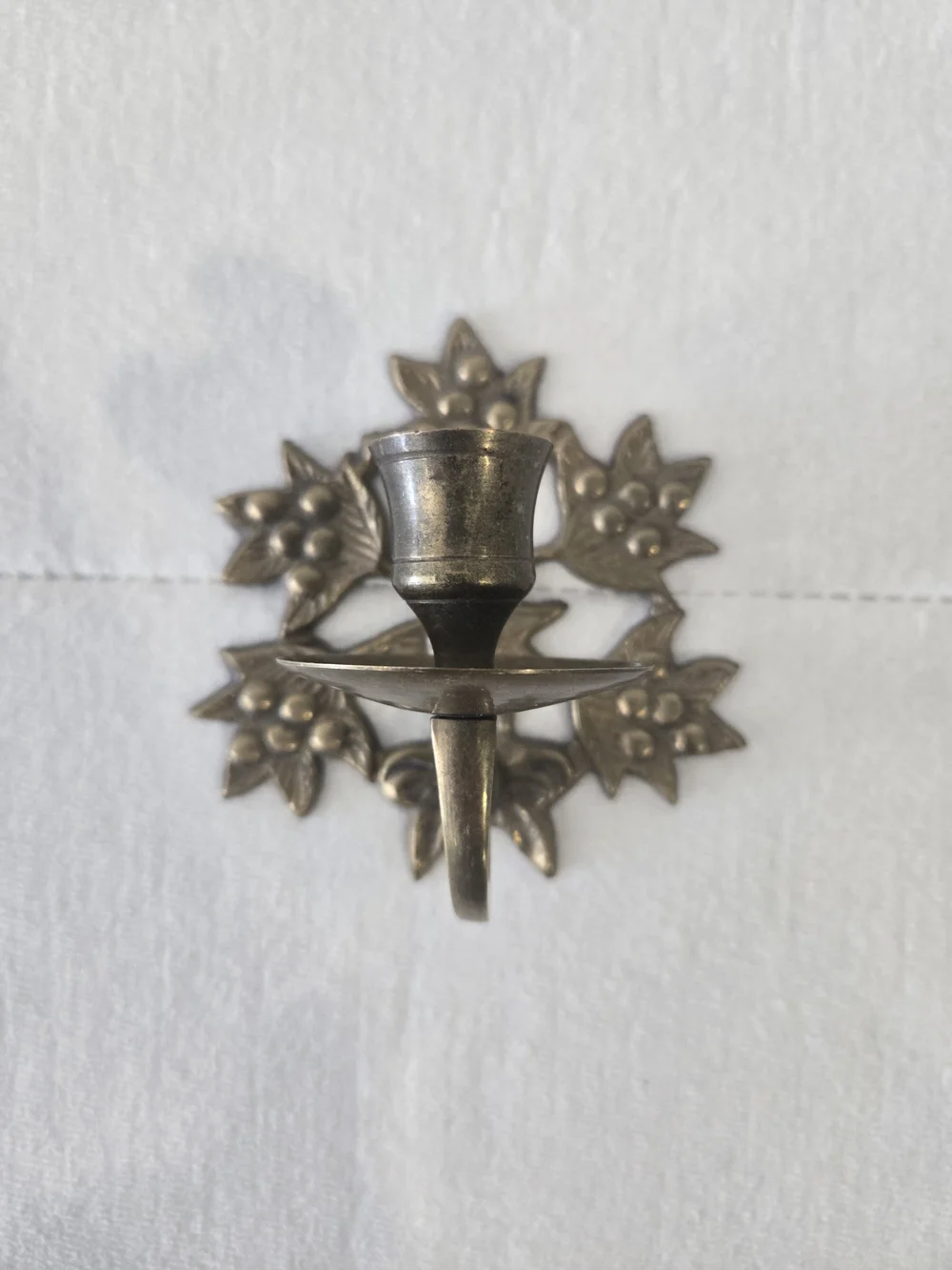 Vintage Brass Metal Wall Candle Sconce